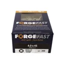 Forgefix Forgefast Pozi Wood Screw - 4mm, 45mm, Pack of 200
