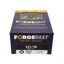 Forgefix Forgefast Pozi Wood Screw - 5mm, 100mm, Pack of 100