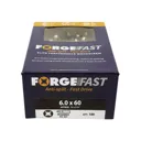 Forgefix Forgefast Pozi Wood Screw - 6mm, 60mm, Pack of 100