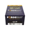 Forgefix Forgefast Pozi Wood Screw - 6mm, 90mm, Pack of 100