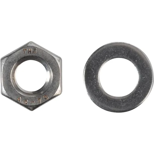 Forgefix A2 Stainless Steel Nuts and Washers - M10, Pack of 8