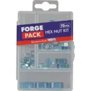 Forgefix 70 Piece Hexagon Nut Assortment Metric