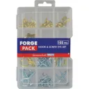 Forgefix ForgePack 102 Piece Hook and Screw Eye Kit