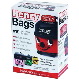 Numatic HVR200 Henry Hoover Filter Dust Bags - Pack of 10