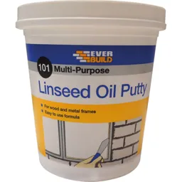 Everbuild Multi Purpose Linseed Oil Putty - Natural, 2000g