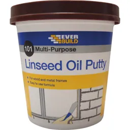 Everbuild Multi Purpose Linseed Oil Putty - Brown, 1000g