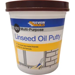 Everbuild Multi Purpose Linseed Oil Putty - Brown, 2000g