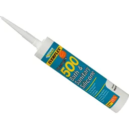 Everbuild 500 Bath and Sanitary Silicone Sealant - Ivory, 310ml