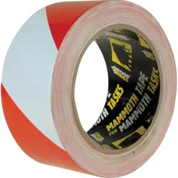 Everbuild PVC Hazard Tape - Red / Black, 50mm, 33m