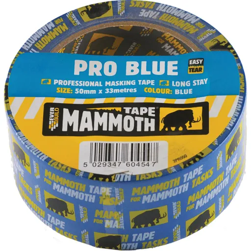 Everbuild Pro Blue Masking Tape - 25mm, 33m