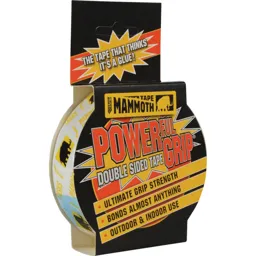 Everbuild Mammoth Powergrip Indoor and Outdoor Double Sided Tape - Clear, 12mm, 2.5m