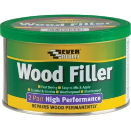 Everbuild 2 Part High Performance Wood Filler - White, 500g