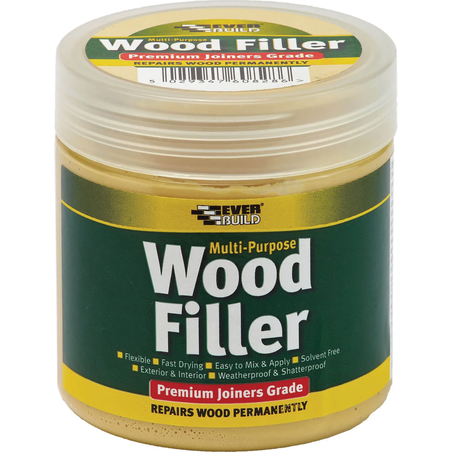 Everbuild Multi Purpose Premium Joiners Grade Wood Filler - White, 250ml