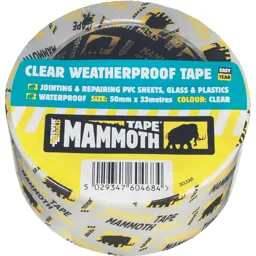 Everbuild Mammoth Weatherproof Clear Tape - Clear, 50mm, 10m