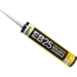 Everbuild E2525 Hybrid Sealant Adhesive - White, 300ml