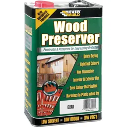 Everbuild Lumberjack Wood Preserver - Clear, 5l