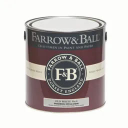 Farrow & Ball Modern Old white No.4 Matt Emulsion paint, 2.5L