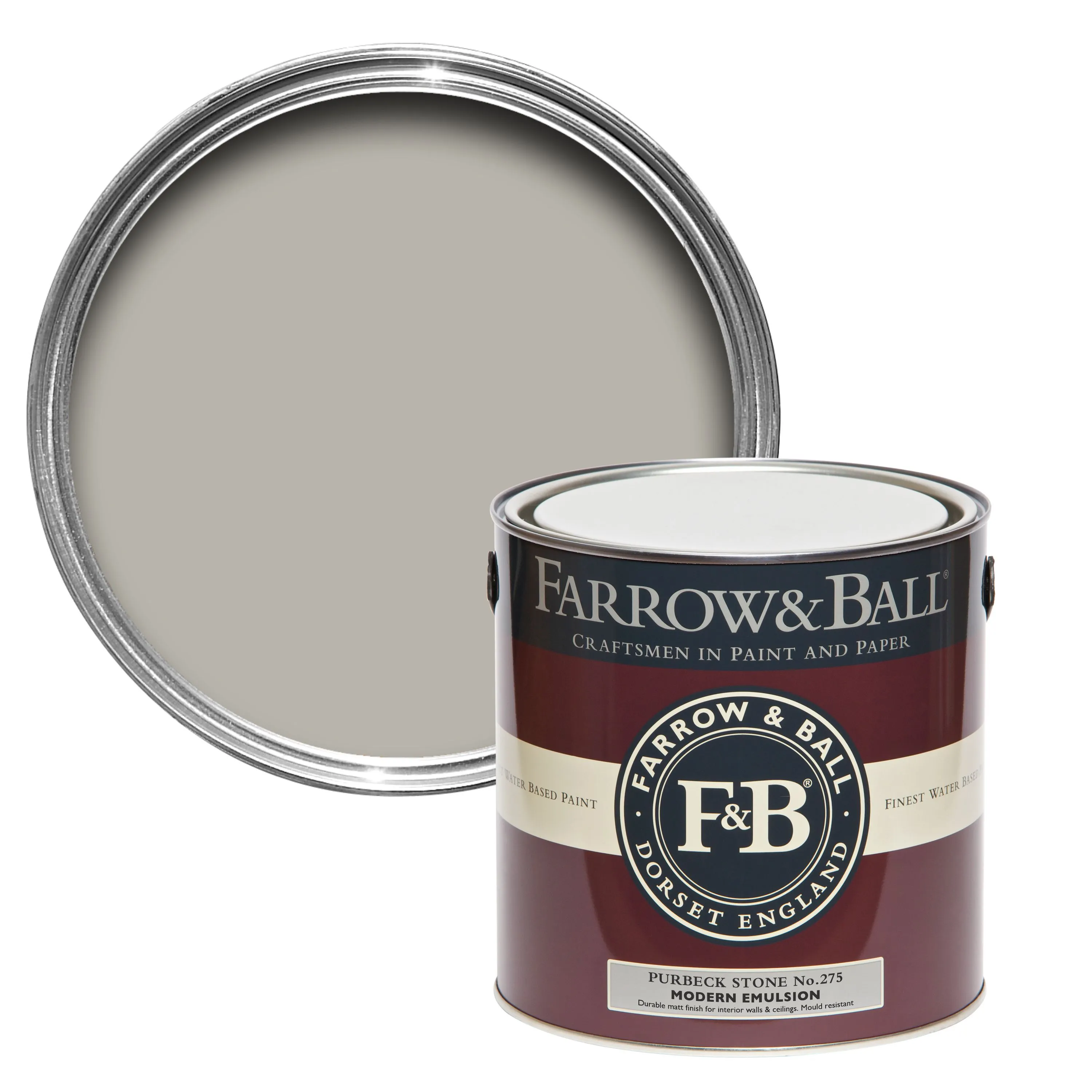Farrow & Ball Modern Purbeck stone No.275 Matt Emulsion paint 2.5L