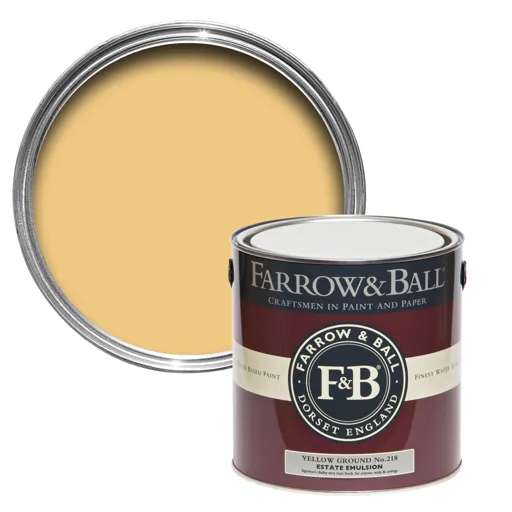 Farrow & Ball Estate Yellow ground No.218 Matt Emulsion paint 2.5L