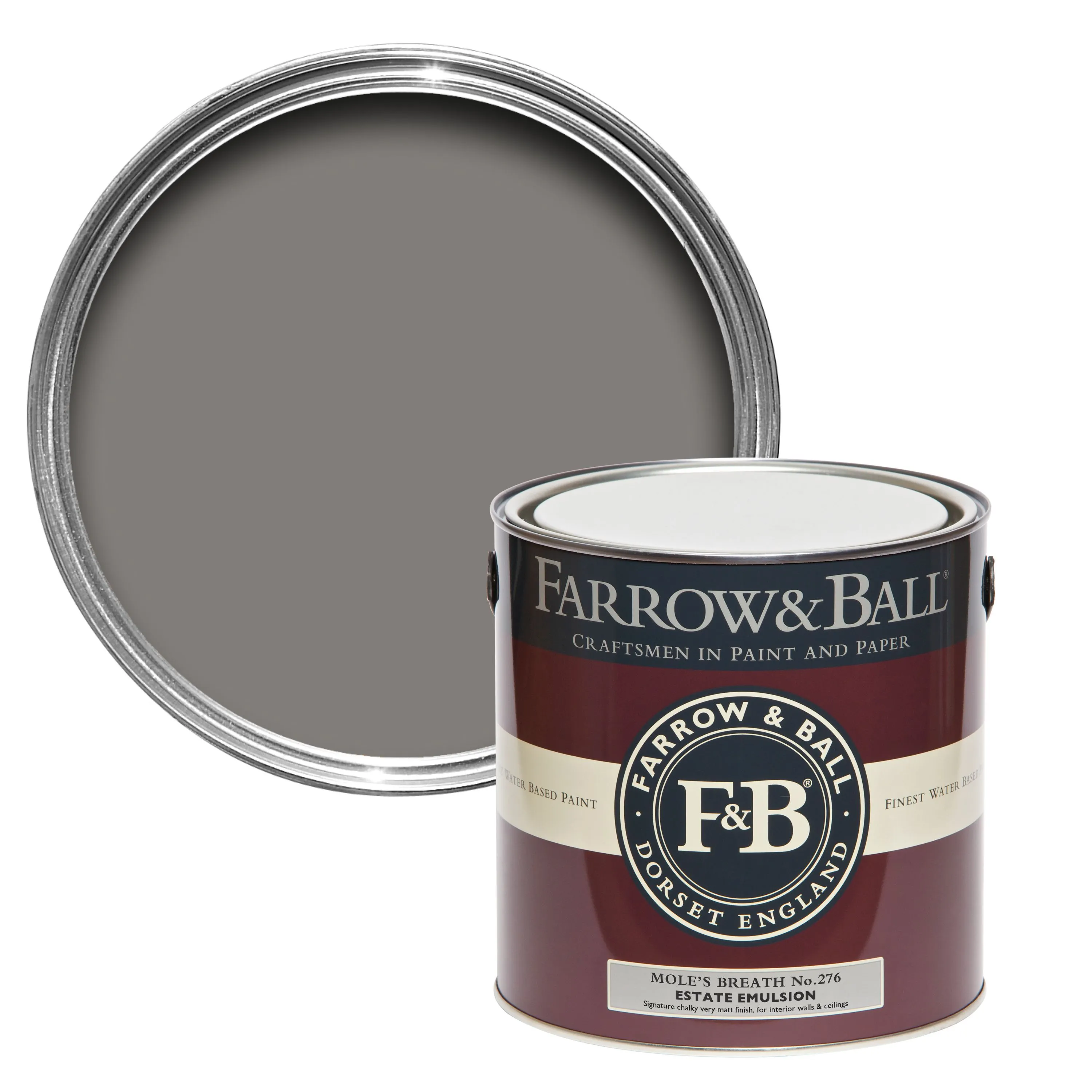 Farrow & Ball Estate Mole's breath No.276 Matt Emulsion paint 2.5L