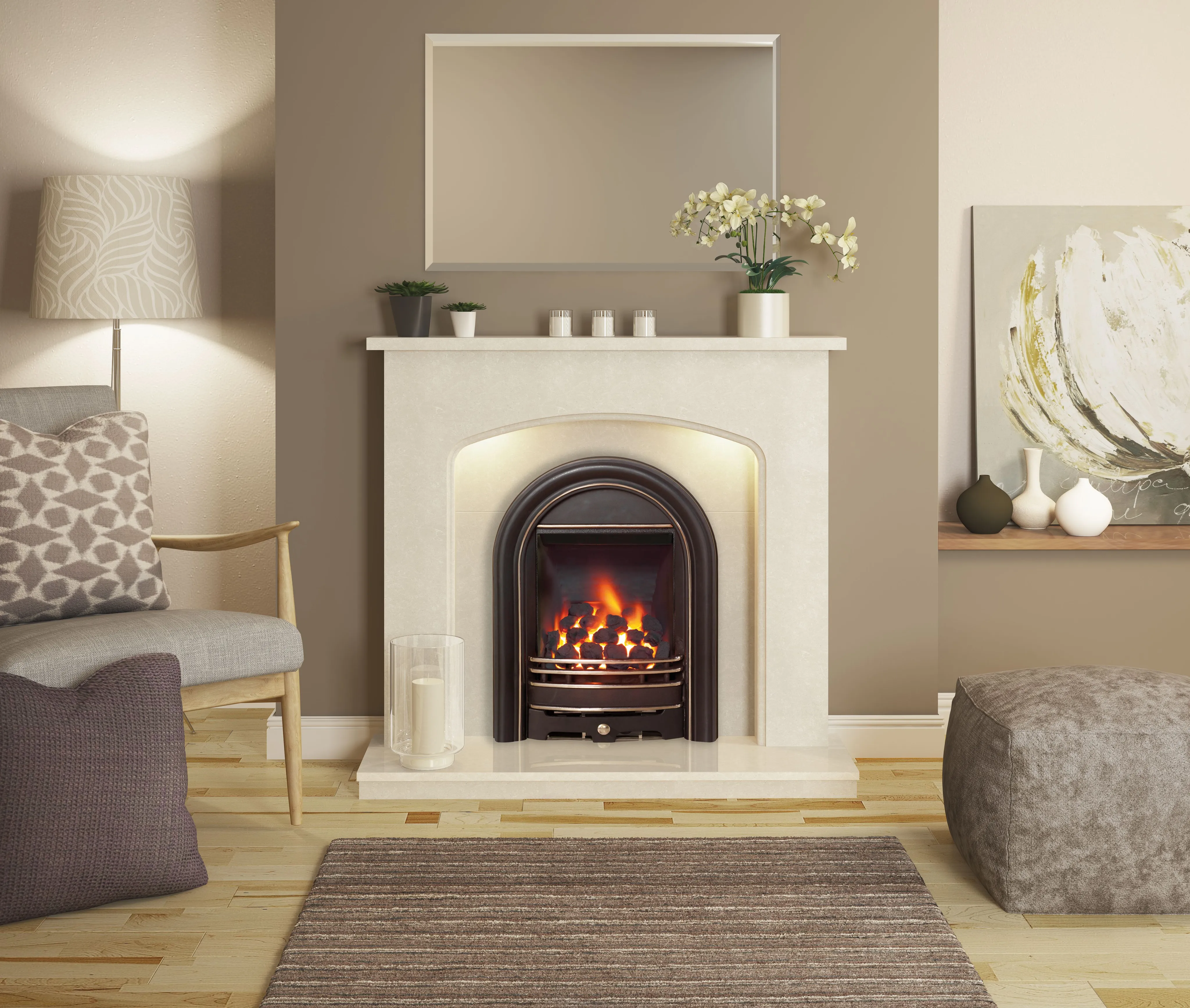 Be Modern Tahlia Manila Fire surround with lights
