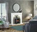 Be Modern Templeton White Fire surround with lights