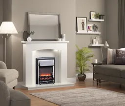 Be Modern Midland White Fire surround with lights