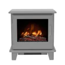 Be Modern Wimslow Flat glass front panel Grey Stove