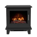 Be Modern Wimslow Flat glass front panel Black Stove