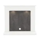 Be Modern Fontwell White marble & slate effect Fire surround with lights