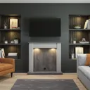 Be Modern Emmbrook Grey & slate effect Fire surround with lights