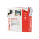 Velcro Stick On Tape White - 20mm, 10m, Pack of 1