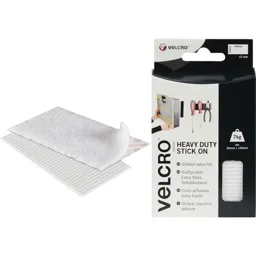 Velcro Heavy Duty Stick On Strips White - 50mm, 100mm, Pack of 2