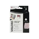 Velcro Heavy Duty Stick On Tape White - 50mm, 1m, Pack of 1