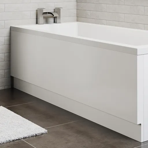 Essentials White Gloss Acrylic Bath Side Panel - 1700mm