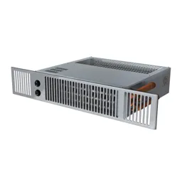 Smith's Space Saver SS3 Hydronic Plinth Heater with Brushed Steel Grille