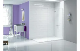Merlyn Vivid Wet Room Panel 1000mm Clear/Polished Silver