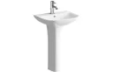 BTL Cedarwood 1TH Basin & Full Pedestal 450 x 560 x 835mm White