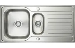 Prima Deep 1.5 Bowl Inset Sink & Drainer - Polished Steel (CPR032)