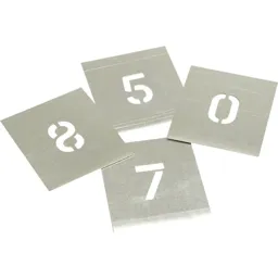 Stencils 8 Piece Zinc Number Stencil Set in Wallet - 1"