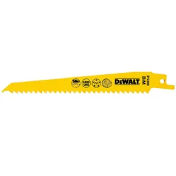 DeWalt HSC Fast Cuts Wood and Nails Reciprocating Saw Blade - 152mm, Pack of 5