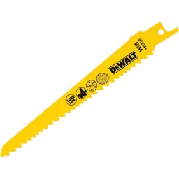 DeWalt BM Cordless Wood and Plastic Cutting Reciprocating Saw Blades - 152mm, Pack of 5