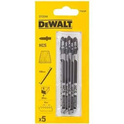 DeWalt T101DP HCS Wood Cutting Jigsaw Blades - Pack of 5