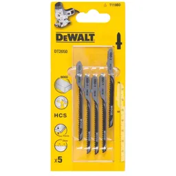 DeWalt T119BO HCS Wood Cutting Jigsaw Blades - Pack of 5