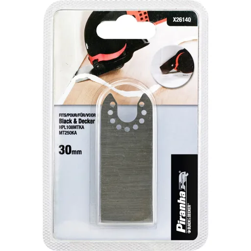 Black and Decker X26140 Piranha Oscillating Multi Tool Flexible Scraper - 30mm, Pack of 1