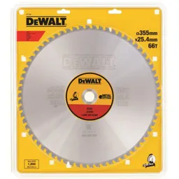 DeWalt Metal Steel Cutting Saw Blade - 355mm, 66T, 25.4mm