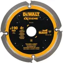 DeWalt PCD Fibre Cement Saw Blade - 190mm, 4T, 30mm