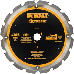 DeWalt PCD Fibre Cement Saw Blade - 305mm, 16T, 30mm