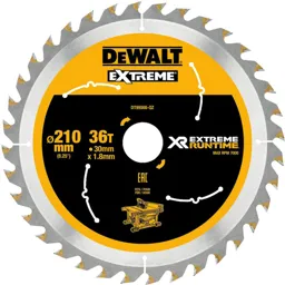 DeWalt Extreme Runtime Circular Saw Blade - 210mm, 36T, 30mm