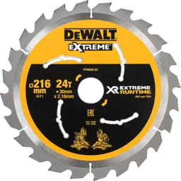 DeWalt Extreme Runtime Circular Saw Blade - 216mm, 24T, 30mm